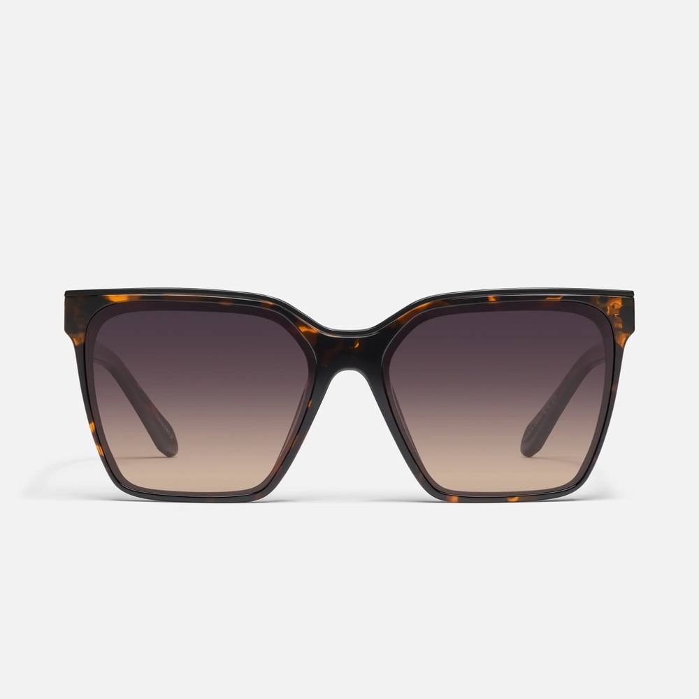 QUAY Level Up Polarized Sunglasses Brand New in Packaging $100 Tortoise Frame